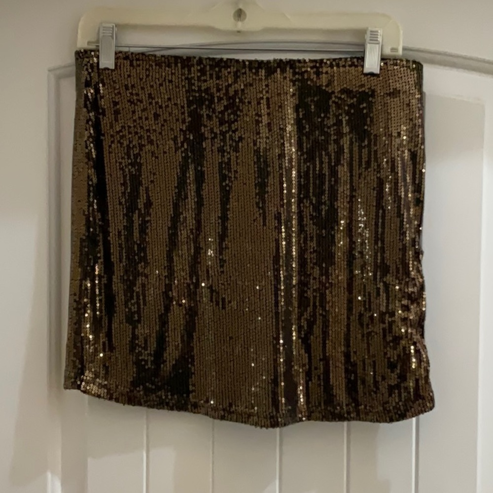 Sans Souci sequin mini skirt L